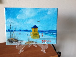 Private Collection Of: Jeannie Mack - Redding, California Yellow Life Guard Shack 