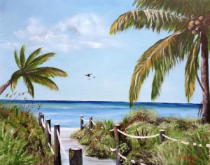  Private Collection Of: Chris Perkins - Siesta Key, Florida 16x20 "Siesta Beach Access" #112514 $225 