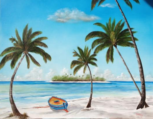 Private Collection Of: Chip & Ashlyn Dobson Sarasota, Florida "An Island In Paradise" #115314 - $895 34x42 