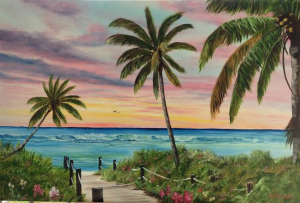 Private Collection Of: Mary Phillippsen Sarasota, Florida "Tropical Paradise" #117214 $495 24x36 