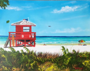 "Red Lifeguard Stand" #147116 BUY $250 16"h x 20"w - FREE shipping lower US 48 & Canada