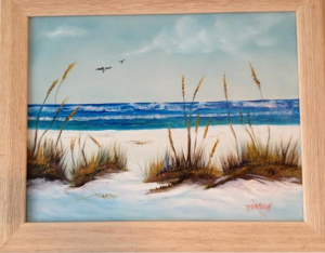 Private Collection Of: Kim & Rob Trzecinski Wautowa, Wisconcin "Sea Oats On The Beach" 14x18 - #16714 - $195.00