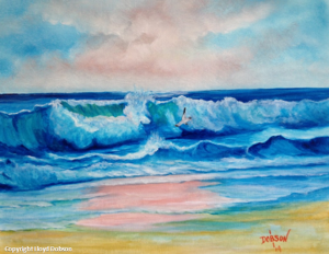 Private Collection Of: David & Melanie Lester - Louisville, Kentucky "Surf At Sunset" #13314 