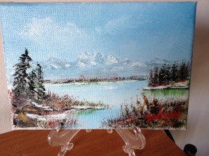 Private Collection Of: Jillian McFarlan Sarasota, Florida "Lake In The High Sierrasf" #11113 - $40 18x24