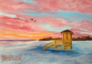 Private Collection Of: Kenda & Brian Friend #116814 - $30.00 Yellow Life Guard Shack 4x6