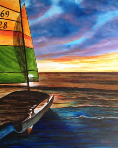 Private Collection Of: Dan Caffrey Bronx, New York "Catamaran On Siesta Key" #117715 $395 28x34