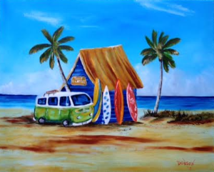 Private Collection Of: Shannon Hicks & Jaime Bryant Tampa, Florida #121715 - $250.00 My Surfin' Ride 16x20