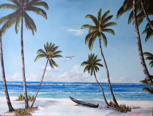 Private Collection Of: Damian & Rachelle Lang Waterford, Ohio "Paradise Beach" #126915 $1095 34x44