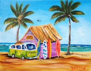 Private Collection Of: Don McCaskill & Gary Neve Siesta Key, Florida #128515 $75 "Surf Shack" 8x10