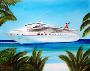 Private Collection Of: Janet Day Siesta Key, Florida "Another Carnival Cruise" #129215 $250 16x20