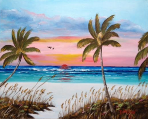 Private Collection Of: Lisa & Mark Powers Greenwich, New Jersey "Siesta Key At Sunset" #130615 $250 16x20