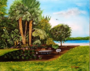 Private Collection Of: Laura Lavelle Siesta Key, Florida "Grappa's Garden" #131515 - $250 16x20