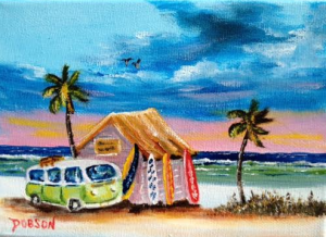 Private Collection Of: Mary Webb Siesta Key, Florida "Green VW Van" #133916 $40 5x7