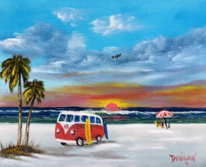 Private Collection Of: Rob & Kim Trzecinski Sarasota, Florida "Surfin' At Sunset" #134416 $95 8x10