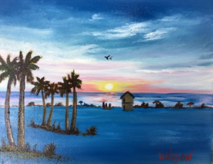 Private Collection Of: Mark & Lisa Powers Holbrook, New Jersey "Evening In Paradise" #136916 $95 8x10