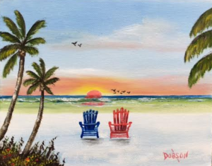 Private Collection Of: Mary Beth Kelly Pittsburgh, Pa "Our Sunset In Paradise" #137116 $95 8x10