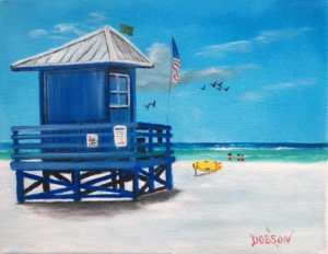 Private Collection Of: Bob & Mindy Nicholson Baltimore, Md. "Blue Lifeguard Stand" #143416 - $95 8x10