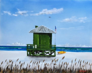 Private Collection Of: Bob & Mindy Nicholson Baltimore, Md "Green Lifeguard Stand" #143616 - $95 8x10