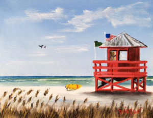 Private Collection Of: Jeann Tong Sturgeon Bay, Wisconsin "Red SK Lifeguard Stand" #144016 - $95 8x10