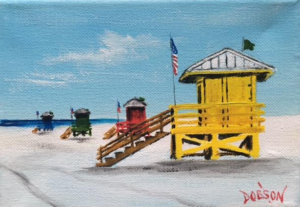 Private Collection Of: Chuck Monster, Indiana "Yellow Lifeguard Stand" #144816 $ 40 5x7