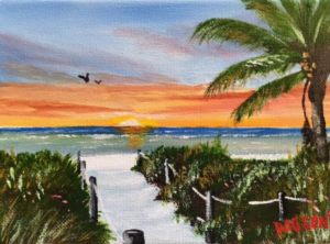 Private Collection Of: Ruthi Dolovy Poland, Ohio #145216 $60 "Beach Access" 5"x7"