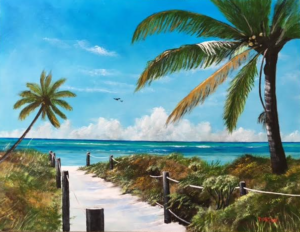 Private Collection Of: Melissa & Rick Dodek Lower Burrell, Pa "Beach Access" $490 26"h x 34"w