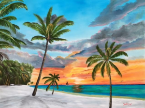 Private Collection Of: Bruce & Ellen Sherman Sarasota, Florida "A Sunset In Paradise" #145716 $590 28x36