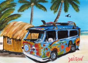 Private Collection Of: Kim & Rob Trzezwski Lakewood Ranch, Florida "Hippy VW Van" #146216 - $60 5x7