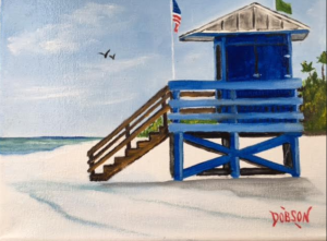 Private Collection Of: Jennifer & David Adams Buffalo, New York "Blue Lifeguard Stand" #146316 $95 8x10