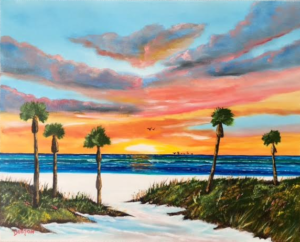 Private Collection Of: Phyllis Vincent Siesta Key, Florida "Sunset In Paradise" #148517 $250 16x20