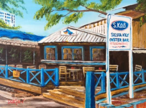 Private Collection Of: Jeff Houck Siesta Key, Florida "S.K.O.B. On Siesta Key" #148917 - $130 9"x12"