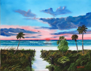 Private Collection Of: Brittany & Steven Hopper Wentzville, Missouri "Siesta Key At Sunset" #149317 - $250 16x20