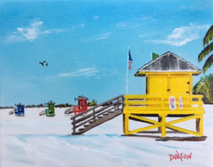 Private Collection Of: Karla Kwapio Watertown, Wisconsin "Yellow Lifeguard Staned" #152817 $95 8x10