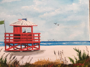 Private Collection Of: Yvonne & Nick Hetman Owensboro, Kentucky "Red Lifeguard Stand" #157917 $95 8x10