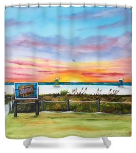 "Sunset At Siesta Key Public Beach" Shower Curtain BUY