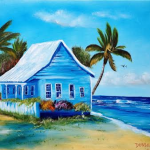 "Shanty In Jamaica" #121815  16x20  $250 