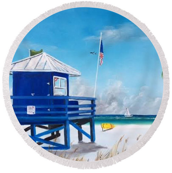 ROUND BEACH TOWELS Lloyd Dobson Artist