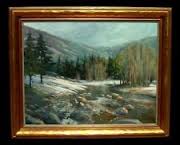 16x20 Oil Painting "California Mountains" Private Collection - James Herrington - Canoga Park, California