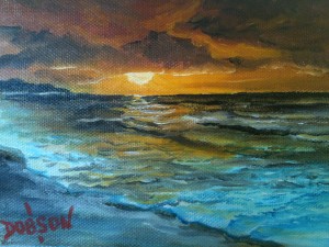 Collection of: "Beach Sunset" Mr & Mrs Wally Green Cincinnati. Ohio