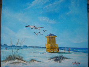 Private Collection: David & Jan Leakey "Siesta Key Life Guard Shack"