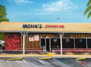 Monk's Steamer Bar In Gulf Gate Florida by Lloyd Dobson Artist