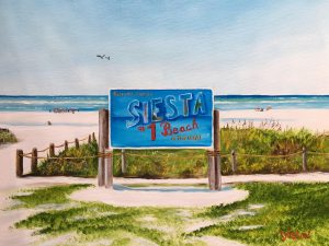 Siesta Key Public Beach by Lloyd Dobson Artist