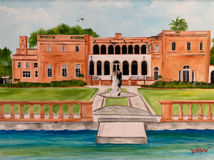 Our Wedding At Ringling College Hall by Lloyd Dobson Artist