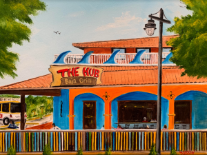 The Hub Baja Grill On Siesta Key by Lloyd Dobson Artist