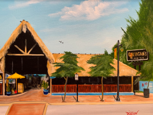 Gilligan's Island Bar On Siesta Key by Lloyd Dobson Artist