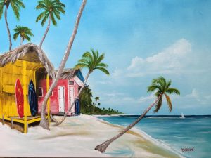 Our Piece Of Paradise In The Carribbean by Lloyd Dobson Artist