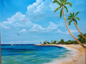 Cozumel Mexico Beach by Lloyd Dobson Artist