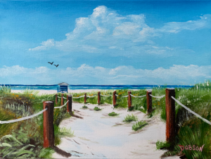 Siesta Key Beach Path by Lloyd Dobson Artist