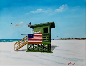 Scooter At Siesta Key Beach by Lloyd Dobson Artist