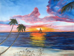 Vibrant Sunset On Siesta Key by Lloyd Dobson Artist